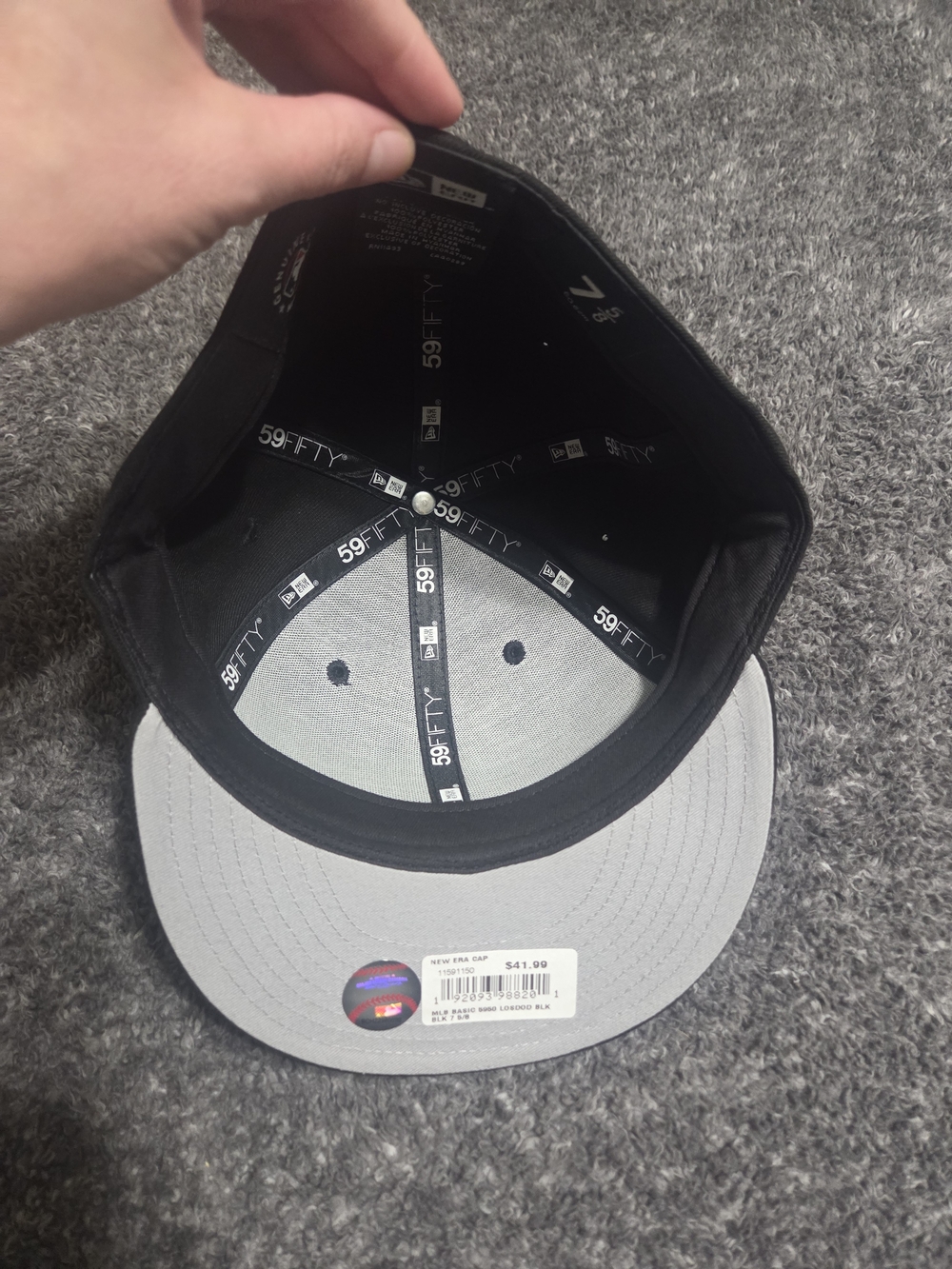 New Era Los Angeles Dodgers Black 59FIFTY Fitted Hat - Picture 4 of 5